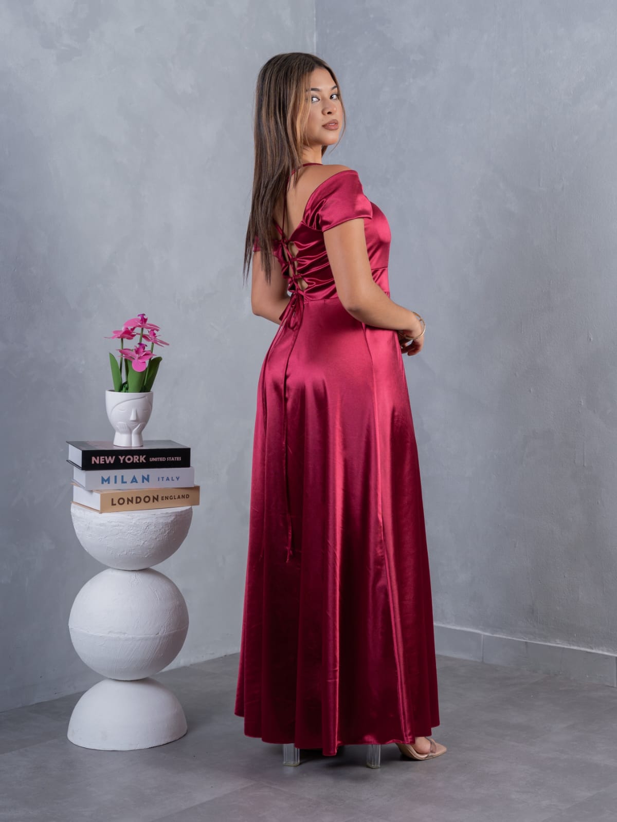 Vestido Satinado Scarlett