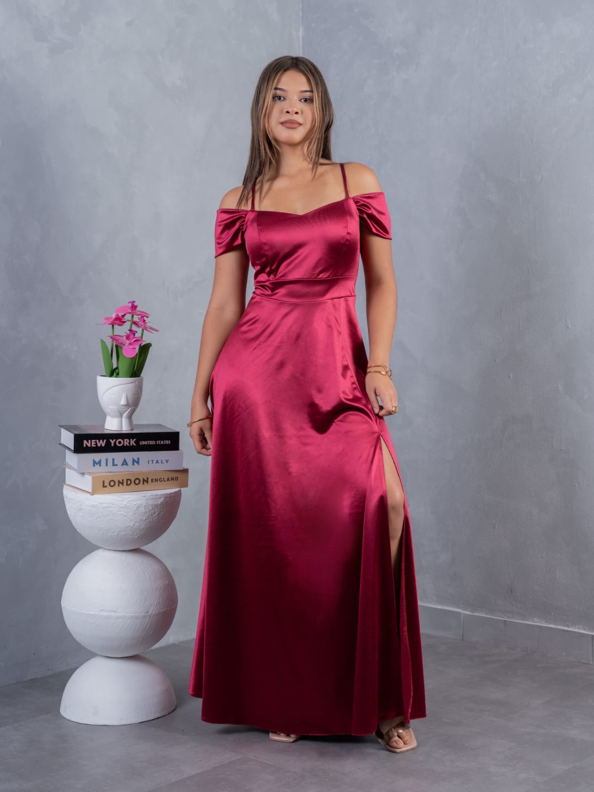 Vestido Satinado Scarlett